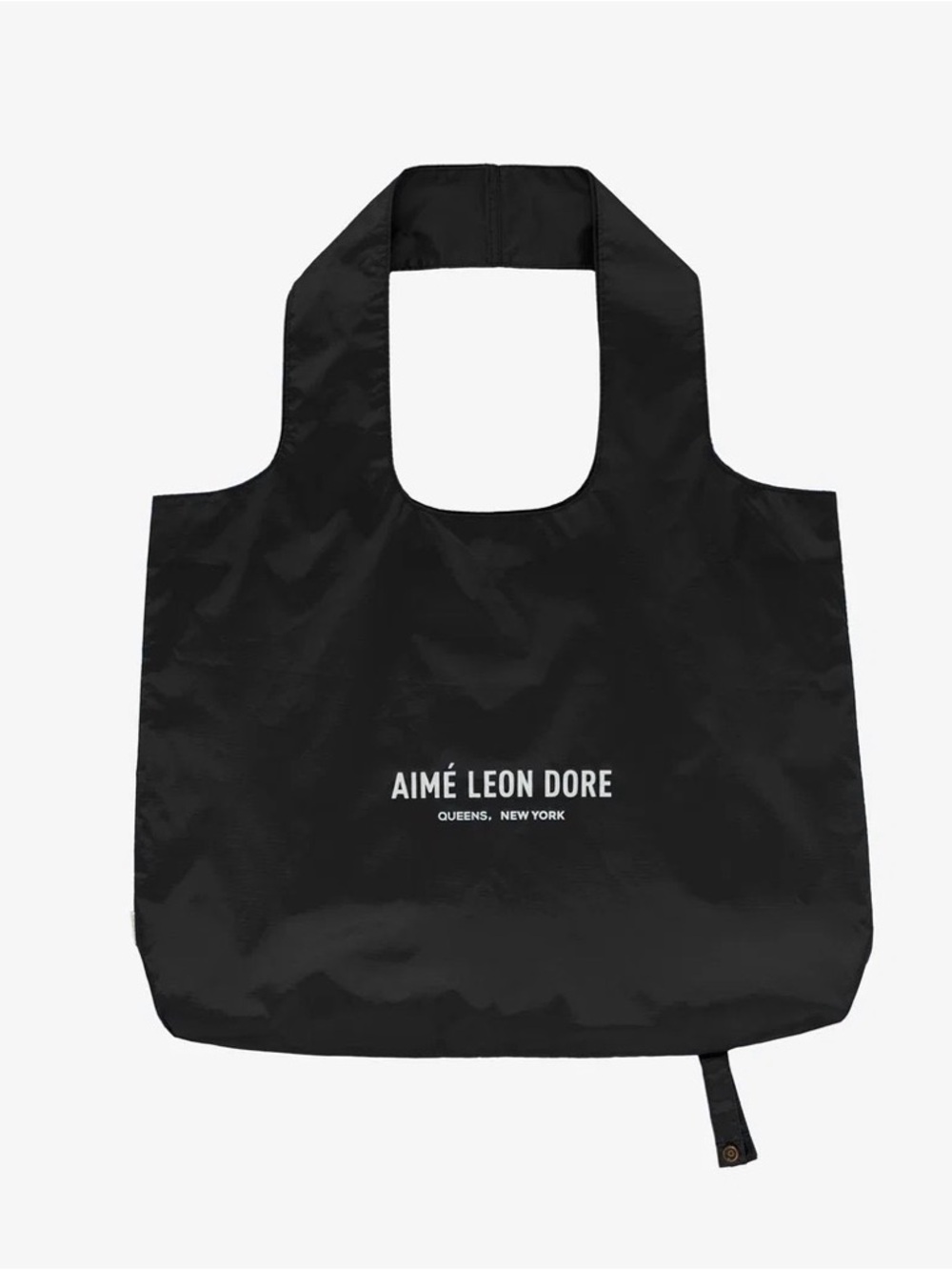 Aime Leon Dore ALD Packable Tote Bag in ‘Jet Black’ Printed Logo Travel NYC